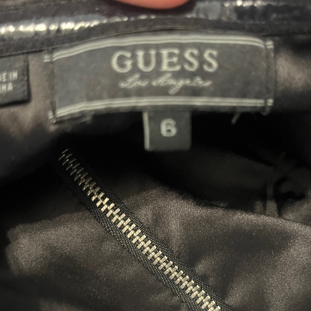 Guess Black Satin Dress with Zipper - Picture 2 of 10